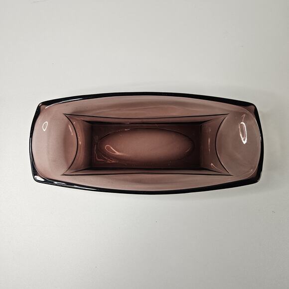 Vintage Moroccan Hazel Atlas Colony Capri Serving Dish Oblong Tray Amethyst - Picture 2 of 7